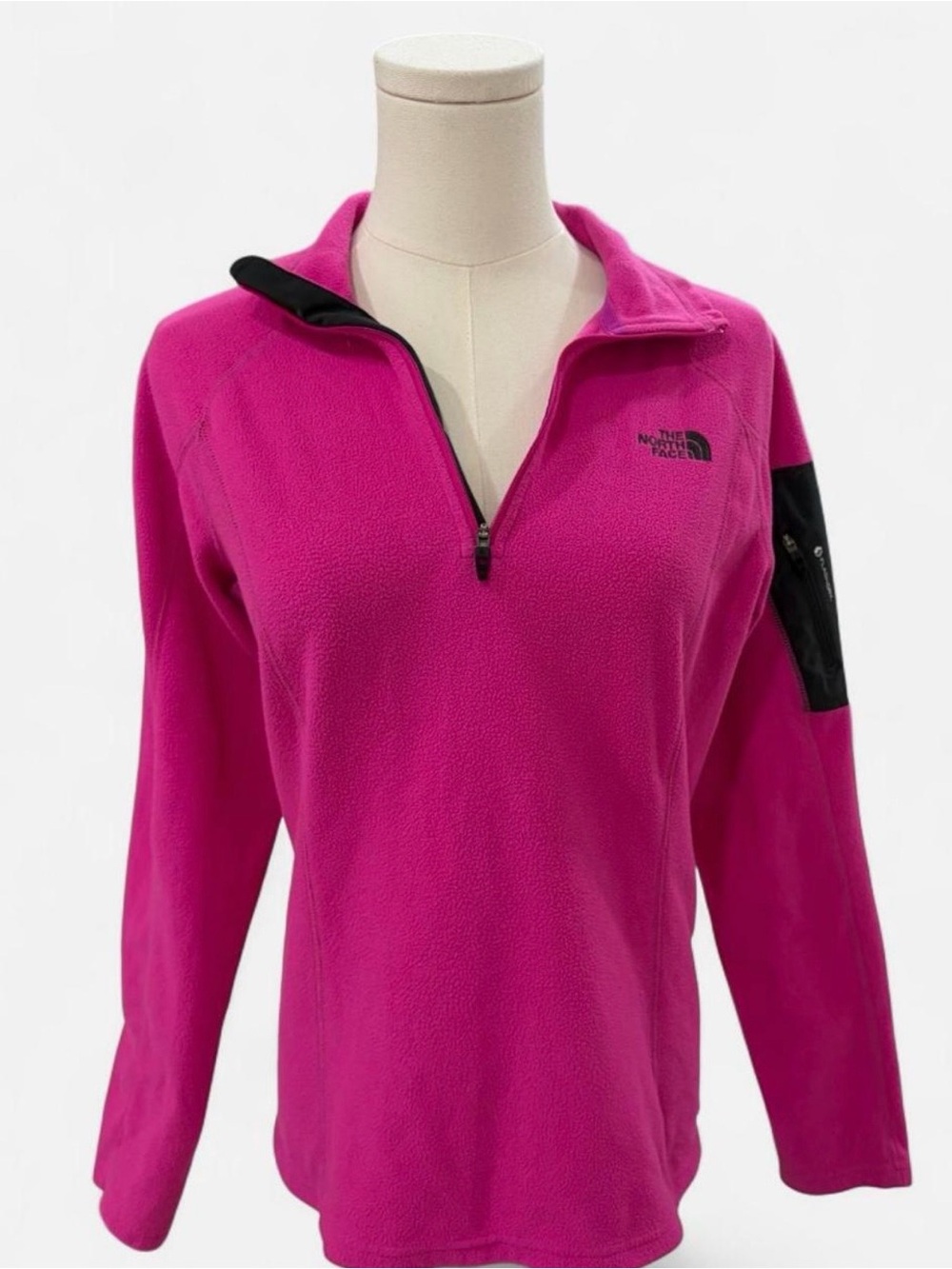 The North Face Women’s Hot Pink Quarter-Zip Lightweight Fleece